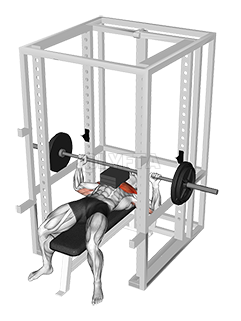 Barbell Bench Press with 3 board demonstration