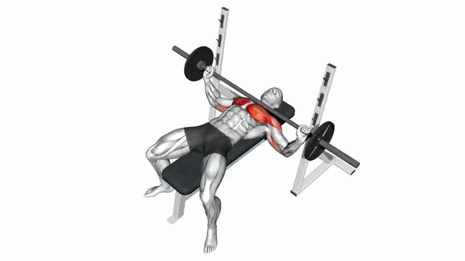 Thumbnail for the video of exercise: Barbell Wide Bench Press