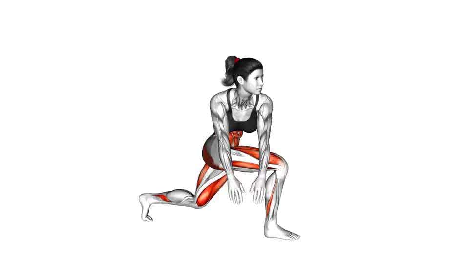 Thumbnail for the video of exercise: Crossover Kneeling Hip Flexor Stretch