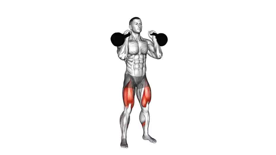 Thumbnail for the video of exercise: Kettlebell Front Squat