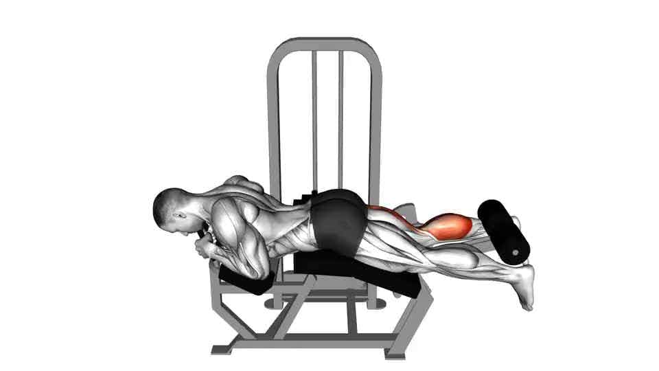 Thumbnail for the video of exercise: Lever Lying Single Leg Curl