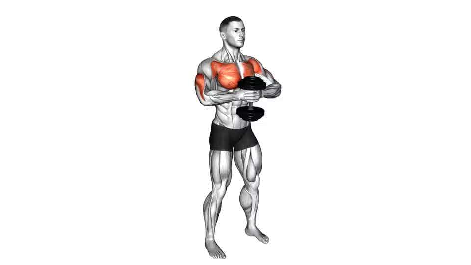 Thumbnail for the video of exercise: Dumbbell Svend Press