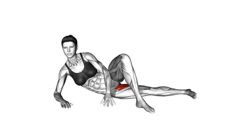 Thumbnail for the video of exercise: Приведение бедра на боку лежа