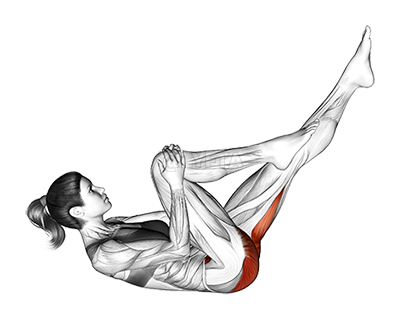 Thumbnail for the video of exercise: Lying Hip Flexor Stretch