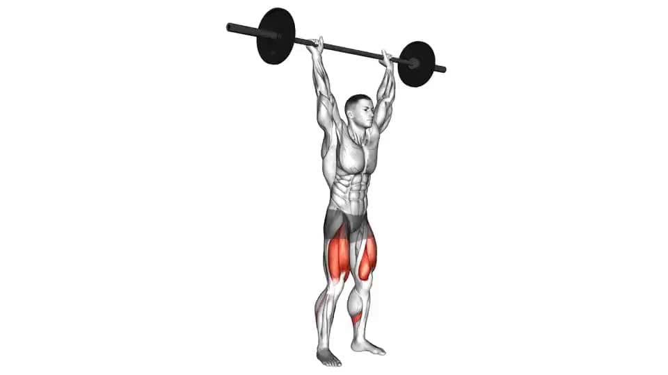Thumbnail for the video of exercise: Barbell Overhead Squat