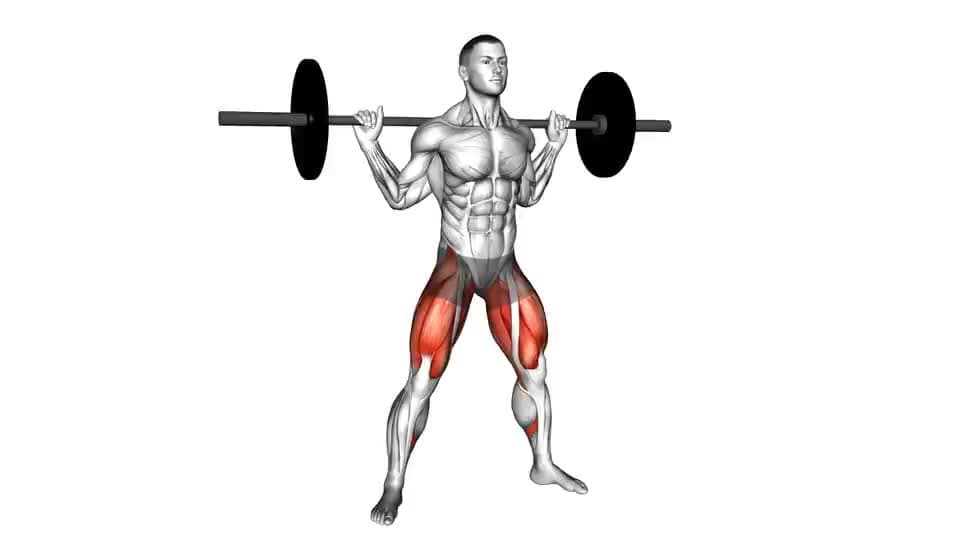 Thumbnail for the video of exercise: Barbell Wide Squat
