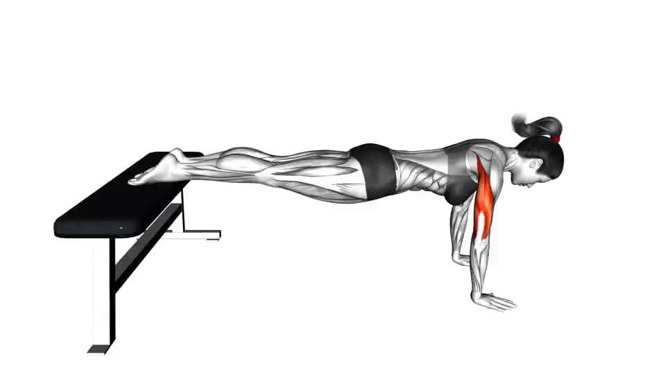 Thumbnail for the video of exercise: Decline Push-Up
