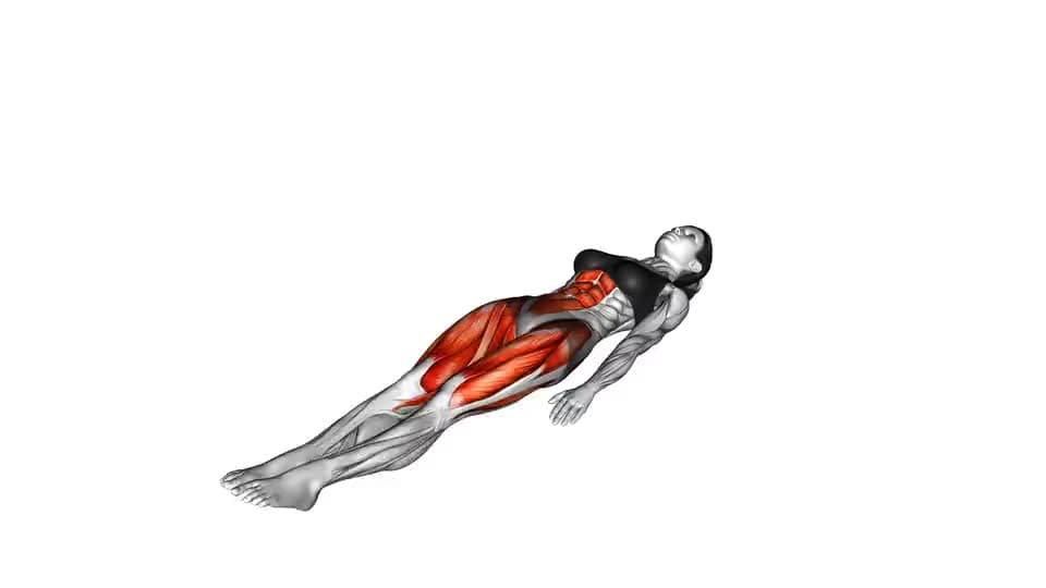 Thumbnail for the video of exercise: Lying Scissor Kick