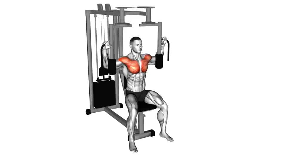 Thumbnail for the video of exercise: Lever Pec Deck Fly