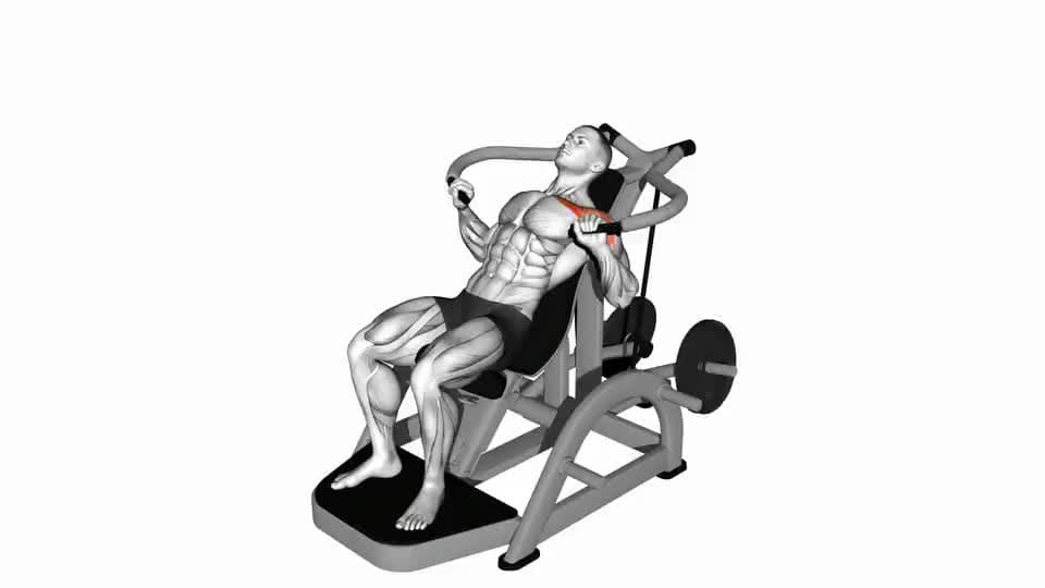 Thumbnail for the video of exercise: Lever Incline Chest Press