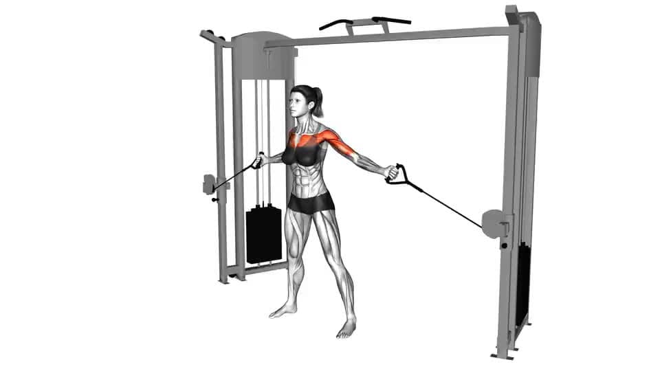 Thumbnail for the video of exercise: Cable Upper Chest Crossovers