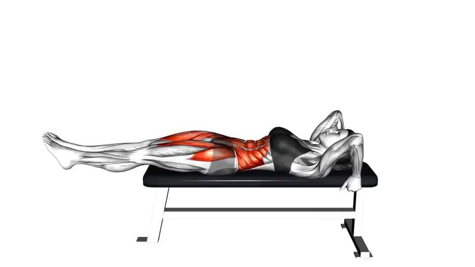 Thumbnail for the video of exercise: Lying leg hip raise