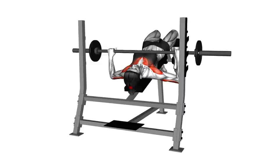 Thumbnail for the video of exercise: Barbell Decline Bench Press