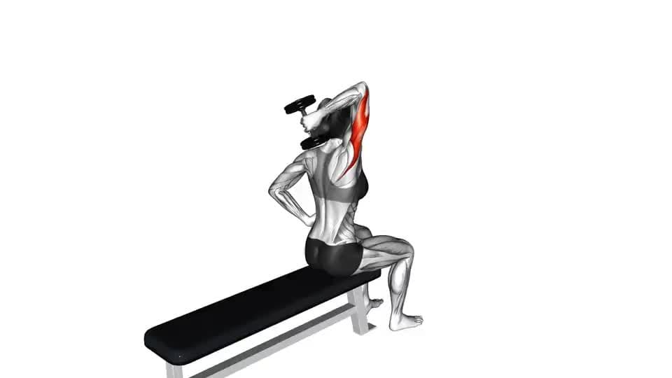 Thumbnail for the video of exercise: डम्बेल वन आर्म ट्राइसेप्स एक्सटेन्सन