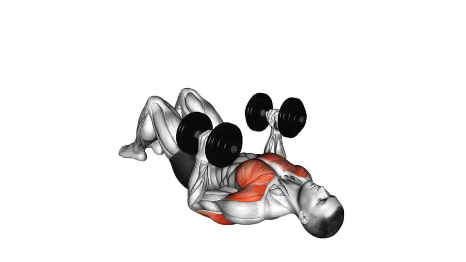 Thumbnail for the video of exercise: Dumbbell Lying on Floor Hammer Press