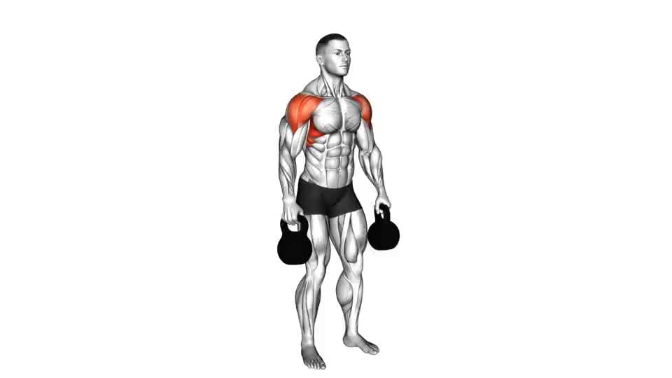 Thumbnail for the video of exercise: Kettlebell Lateral Raise