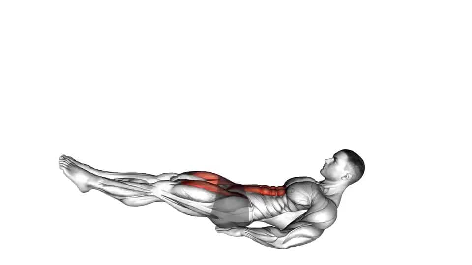 Thumbnail for the video of exercise: Попеременный подъем ног с поднятием головы