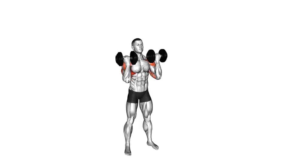 Thumbnail for the video of exercise: Dumbbell Standing Arnold Press