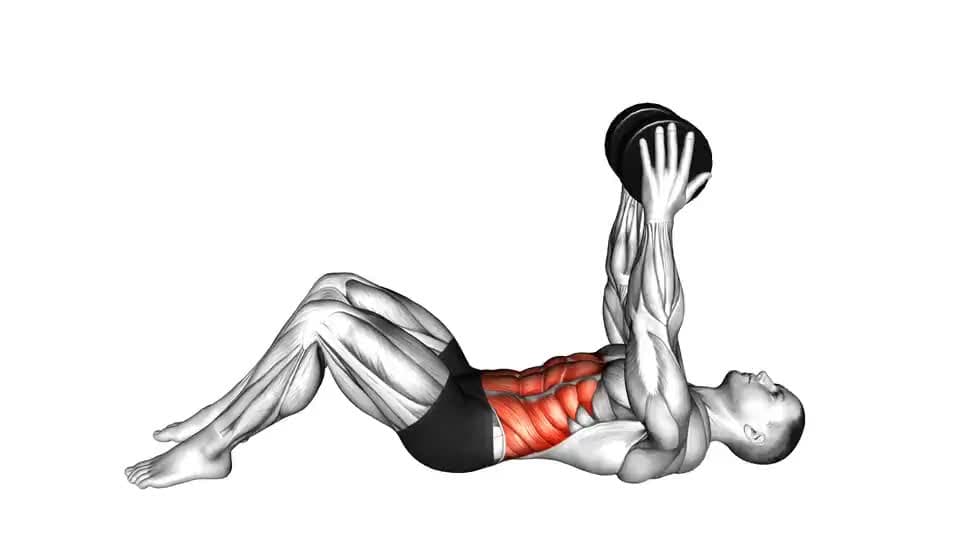 Thumbnail for the video of exercise: Dumbbell Straight Arm Crunch