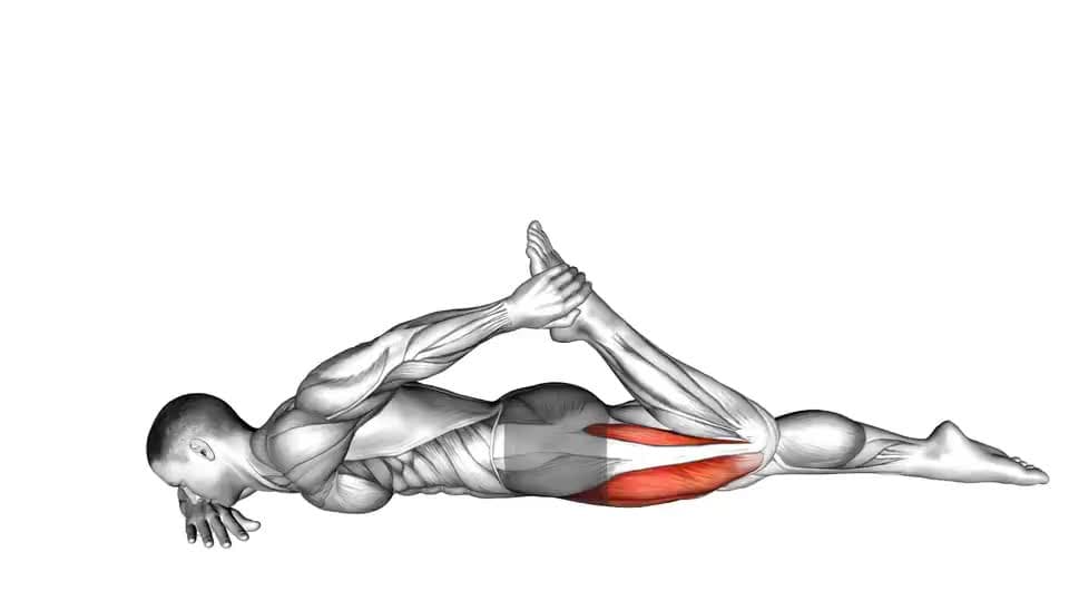 Thumbnail for the video of exercise: Quadriceps lying stretch