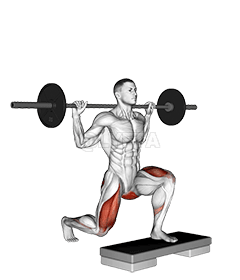 Barbell Rear Lunge demonstration