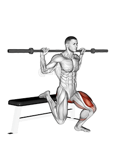 बारबेल एकल पैर विभाजित स्क्वाट demonstration