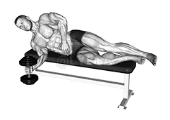 Supinação deitada com halteres demonstration