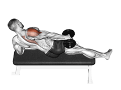 Dumbbell Side Lying One Hand Raise demonstration