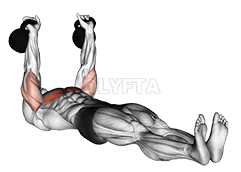 Kettlebell afwisselende druk op de vloer demonstration