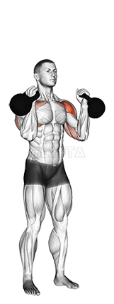 Kettlebell váltakozó prés demonstration