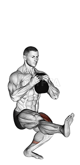 Kettlebell Pistoul Squat demonstration