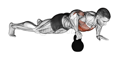 Thumbnail for the video of exercise: Kettlebell Plyo Push-up