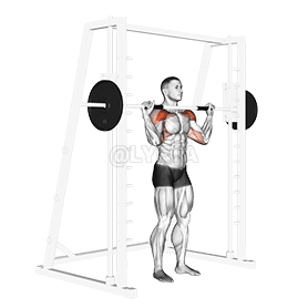 Smith Standing Military Press demonstration