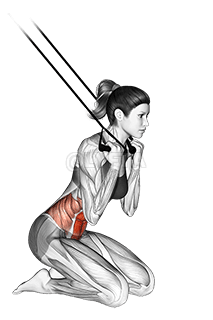 Band kneeling crunch demonstration