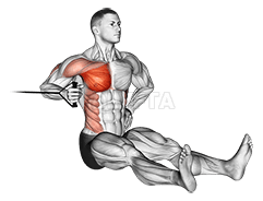 Bånd en arm vridende brystpress demonstration