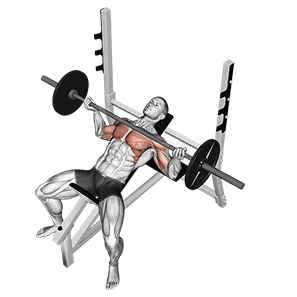 Bench Press Pegangan Terbalik Lebar Miring demonstration