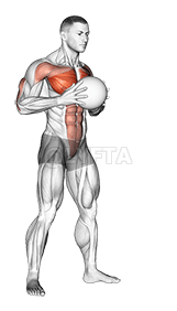 Medicine Ball Chest Push mei Run Release demonstration