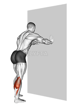 Lýtka Stretch Rukama O Zeď demonstration