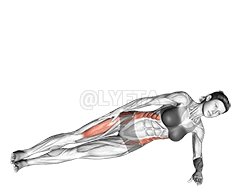 Sideplank på siden demonstration