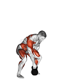 Thumbnail for the video of exercise: Kettlebell Dead Clean