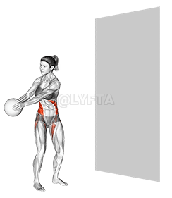 მედიცინის ბურთის ბრუნვითი სროლა demonstration