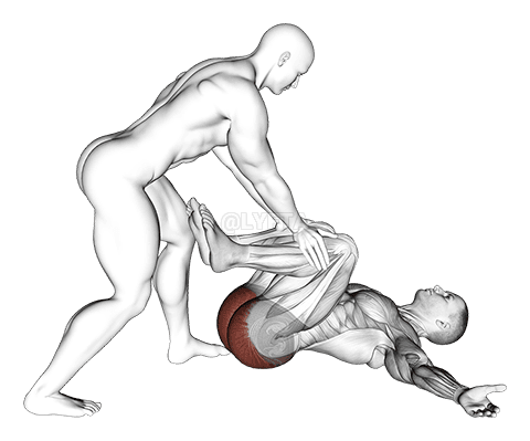 Assisted Lying Hip Stretch In Supine Position demonstration