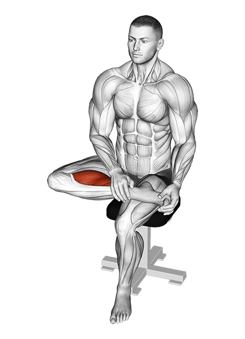 Alongamento flexor do dedo do pé sentado demonstration