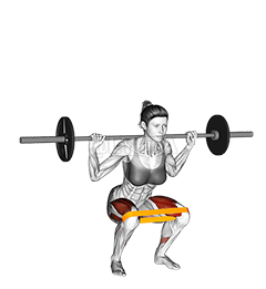 Resistance Band Full Squat demonstration