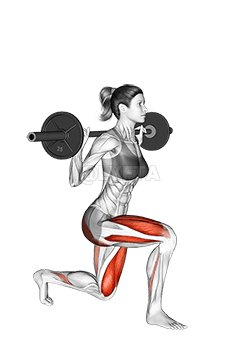 Barbell Rear Lunge demonstration