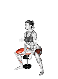 Mancuerna Sumo Squat rehegua demonstration