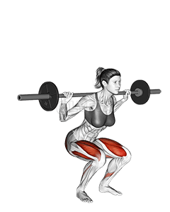 Barbell Narrow Stand Squat demonstration