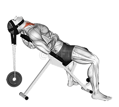 Flexion pondérée du cou couché demonstration