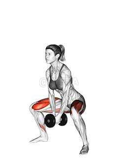 Squat sumo con manubrio demonstration