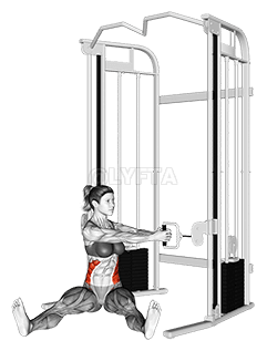 Torsion assise par câble sur le sol demonstration